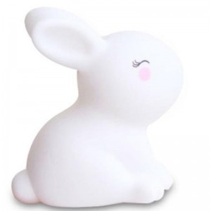 Halten Sie Kleber kleine weiße Kaninchen Nachtlampe Spielzeug Dekoration
